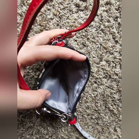 Coach park ocelot red leather accent pouch/wristlet - Picture 8 of 8